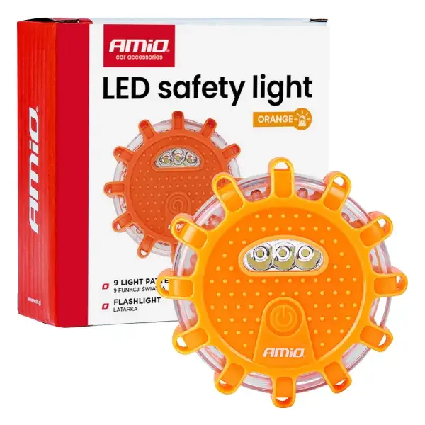 LED-hätävalo taskulampputoiminnolla, 12 SMD + 3 SMD, 3×AAA, IP65 AMIO-04828 | Tehtaalta suoraan