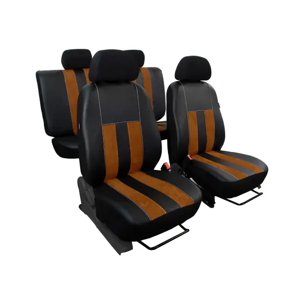 GT istuinsuojat (eco-nahka, alcantara) Volkswagen T5 Caravelle 2003-2015 (3 paikkaa) - Erikoisetu