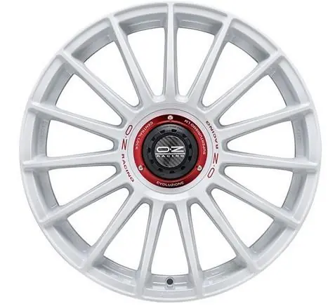 OZ Racing Superturismo Evoluzione WRC Race White Red Lettering J8.5 R19 5X108 ET45 CB75 | Osta verkosta