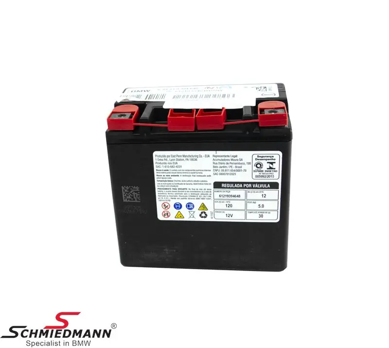 AGM-akku alkuperäinen BMW 12AH 61219394648 61 21 9 394 648 9394648 - Hinnanalennus