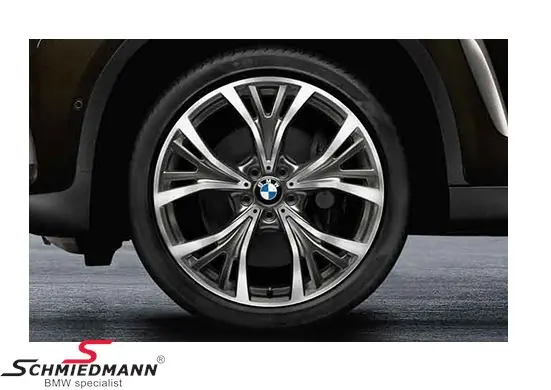 21" Y-Speiche 627 Glanzgedreht, rim 11,5X21 ET38 (original BMW) (fits only rear) 36116863101 36 11 6 863 101 6863101 | Suoraan tehtaalta